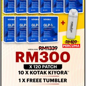 PAKEJ ISTIMEWA ( 10 KOTAK KIYORA PATCH + FREE 1 TUMBLER )